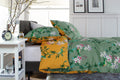 Bird Garden Cotton Rich Duvet Cover Set Sage & Gold