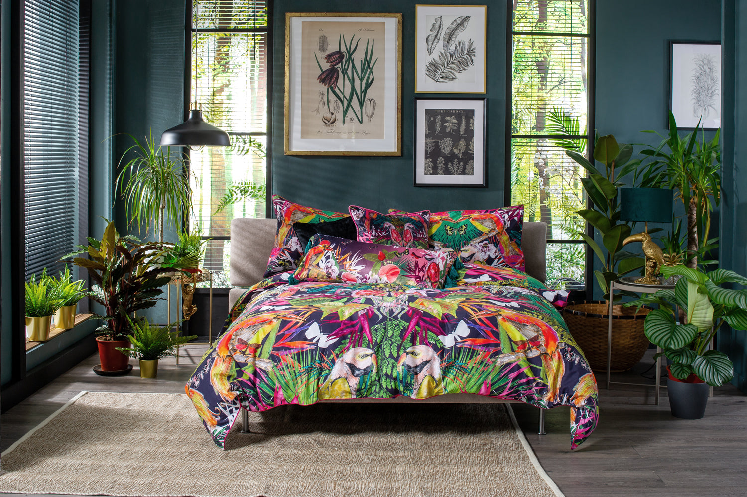 Birds of Paradise Designer Duvet Cover Set