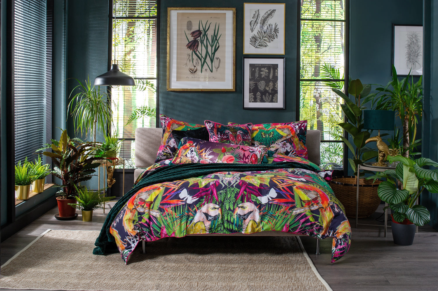 Birds of Paradise Designer Duvet Cover Set