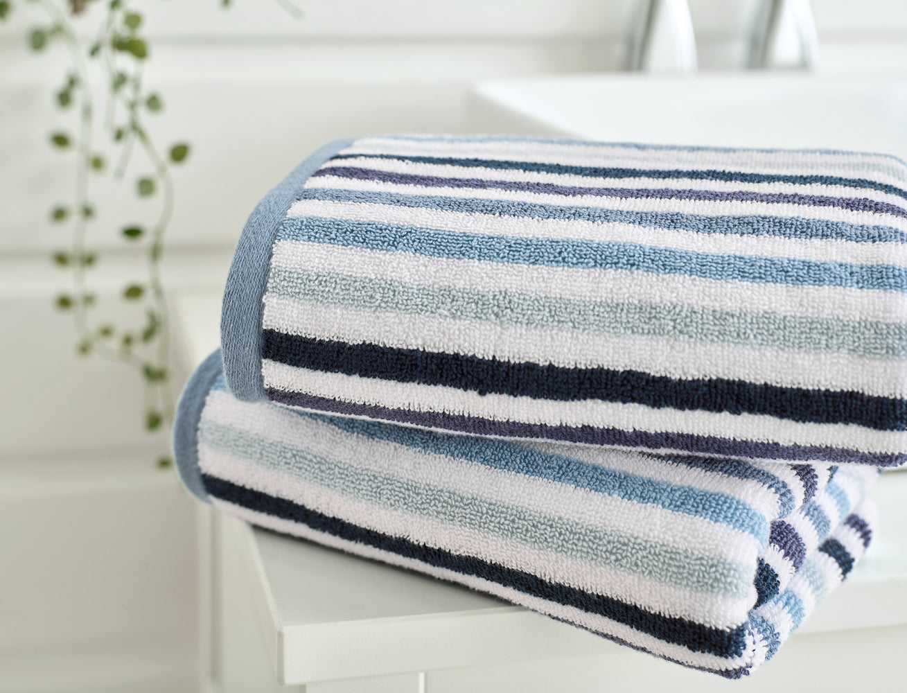 Bliss Linear Stripe - Blue Close-Up