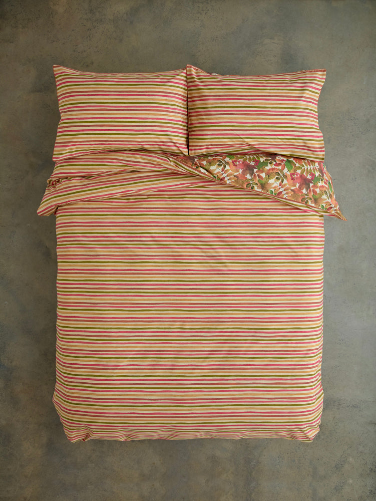 Autumn Leaves Rust Cotton Rich Duvet Cover Set