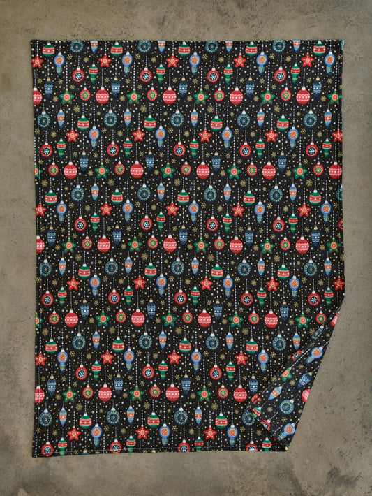 Christmas Baubles Super Soft Fleece Throw