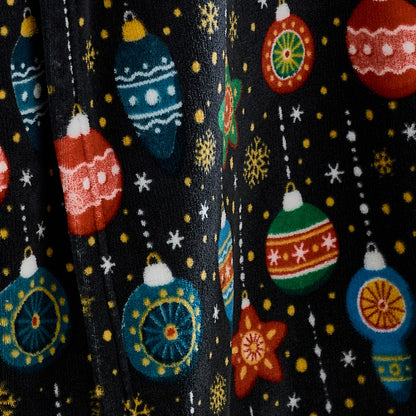 Christmas Baubles Super Soft Fleece Throw