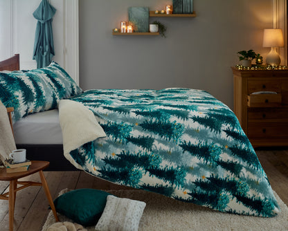 Christmas Tree Sherpa Duvet Set