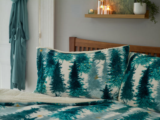 Christmas Tree Sherpa Duvet Set