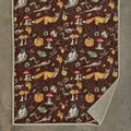 Autumn Animals Sherpa Fleece Throw 130x170cm
