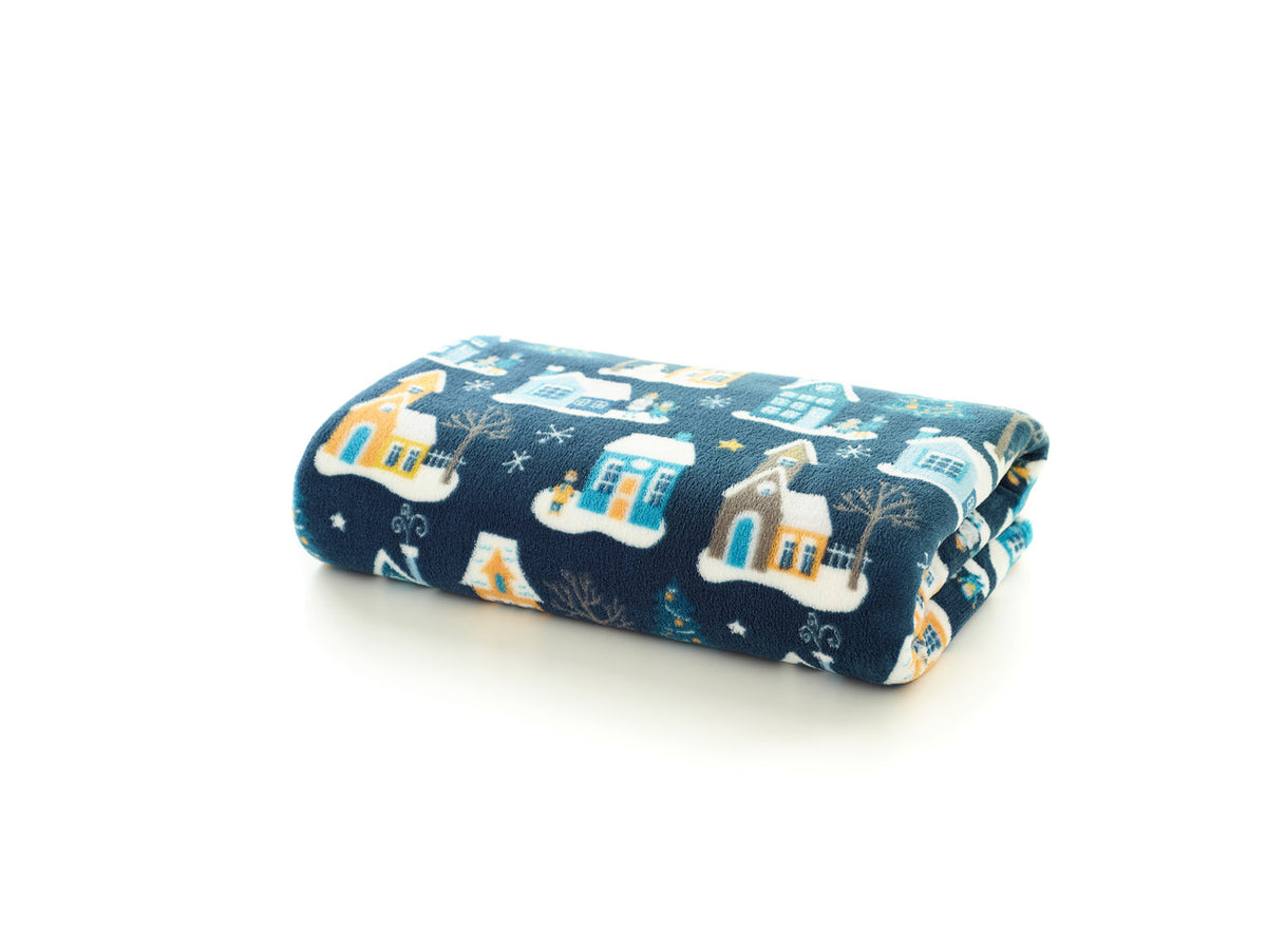 Festive Village Super Soft Fleece Throw