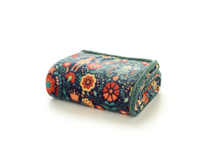 Folkloric Nutcracker Sherpa Throw 130x170cm