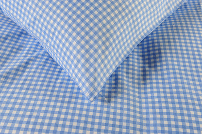 Gingham Double Piped Edges Cotton Duvet