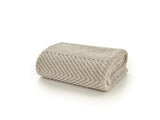 Hemsworth Chevron Fleece Throw Blanket - 130x170cm