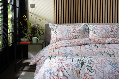Naive Floral Duvet Set with Fabric Bag