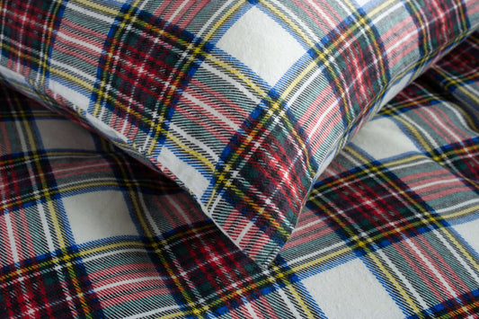 Stewart Dress Tartan Check Brushed Cotton Duvet Set with Fabric Bag