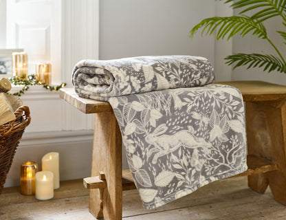 Winter Forest Microfibre Printed Throw