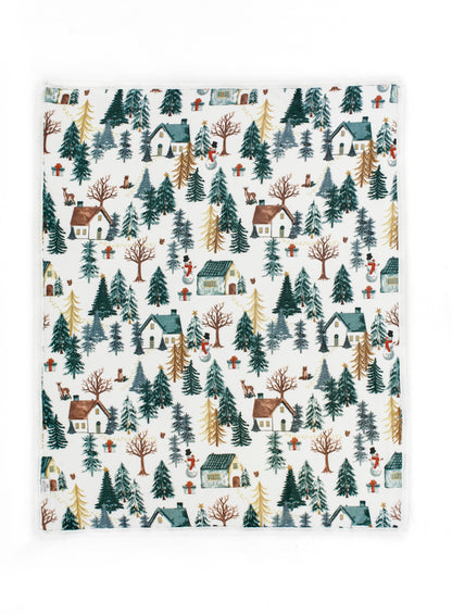 Winter Walk Sherpa Soft Fleece Throw
