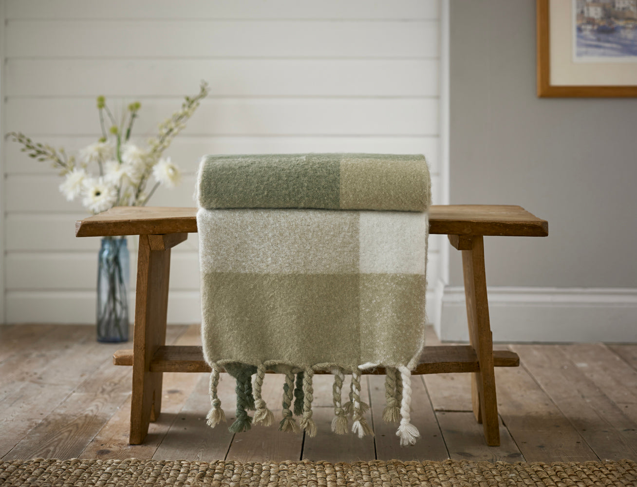 York Checked Yarn Dyed Jacquard Throw