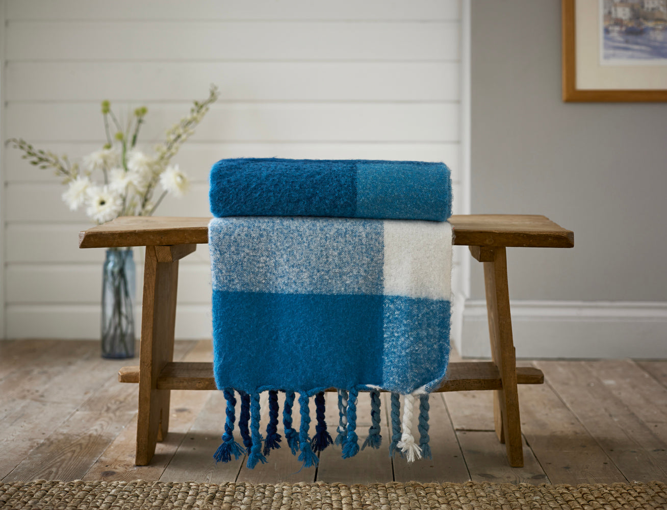 York Checked Yarn Dyed Jacquard Throw