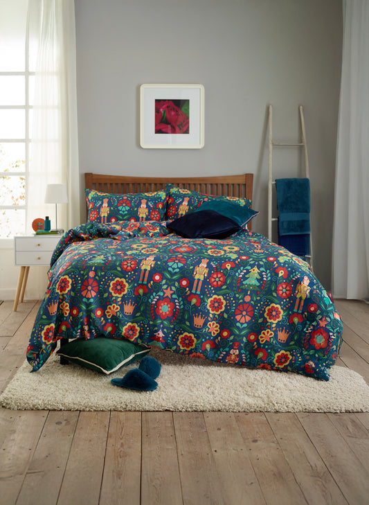 Folkloric Nutcracker Easy Care Duvet Set
