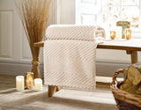Hemsworth Chevron Fleece Throw Blanket - 130x170cm