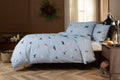 Deyongs Kennel Club brushed cotton duvet set with dogs on soft blue