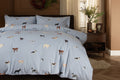 Deyongs Kennel Club brushed cotton duvet set with dogs on soft blue