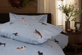 Deyongs Kennel Club brushed cotton duvet set with dogs on soft blue