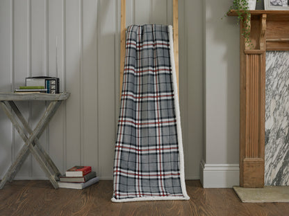 Thomson Sherpa Fleece Checked Throw