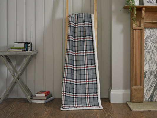 Thomson Sherpa Fleece Checked Throw