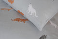 Deyongs Top Cat brushed cotton duvet set with cats on soft grey blue