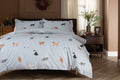 Deyongs Top Cat brushed cotton duvet set with cats on soft grey blue