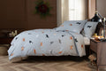 Deyongs Top Cat brushed cotton duvet set with cats on soft grey blue