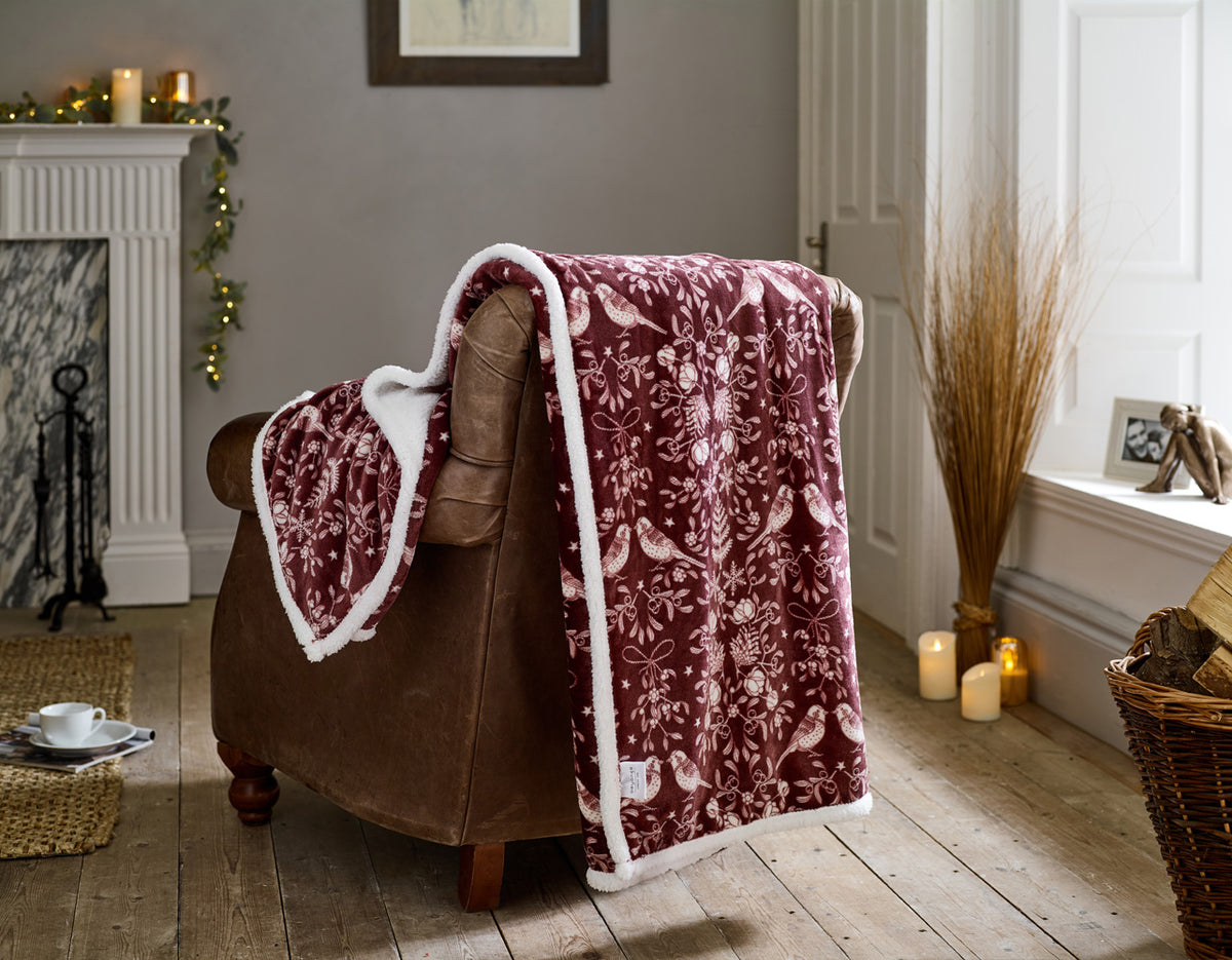 Winter Birds Throw