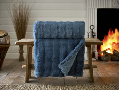 Fernley Textured  Luxury Faux Fur Throw 200x150cm