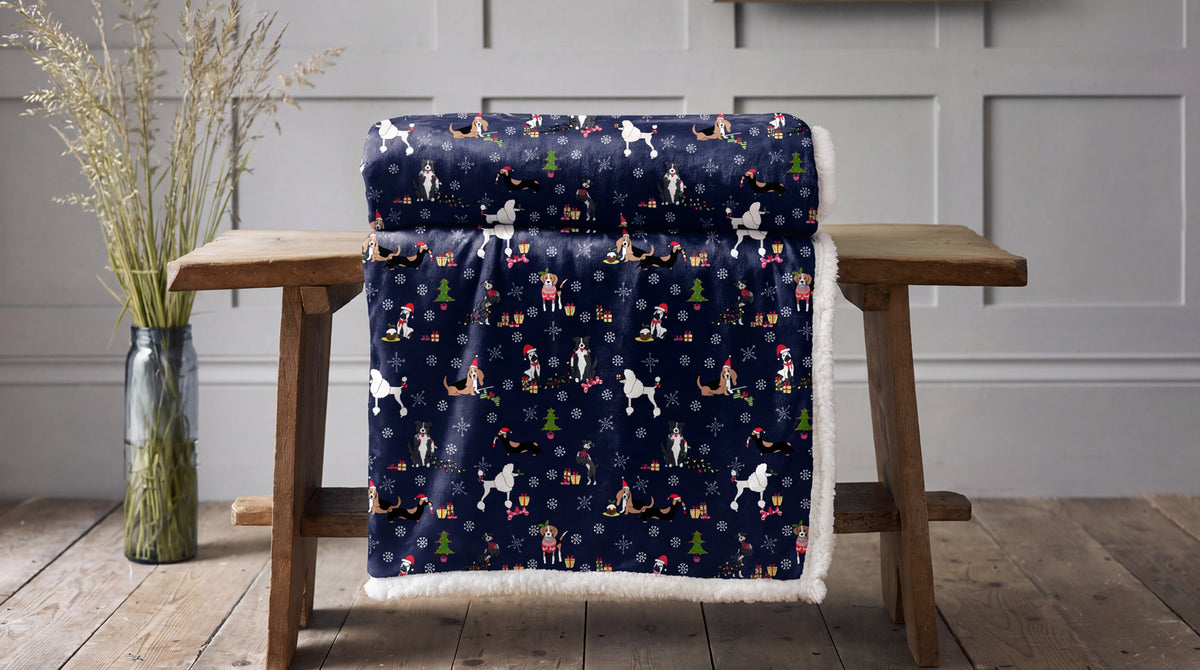 Festive Dogs Throw