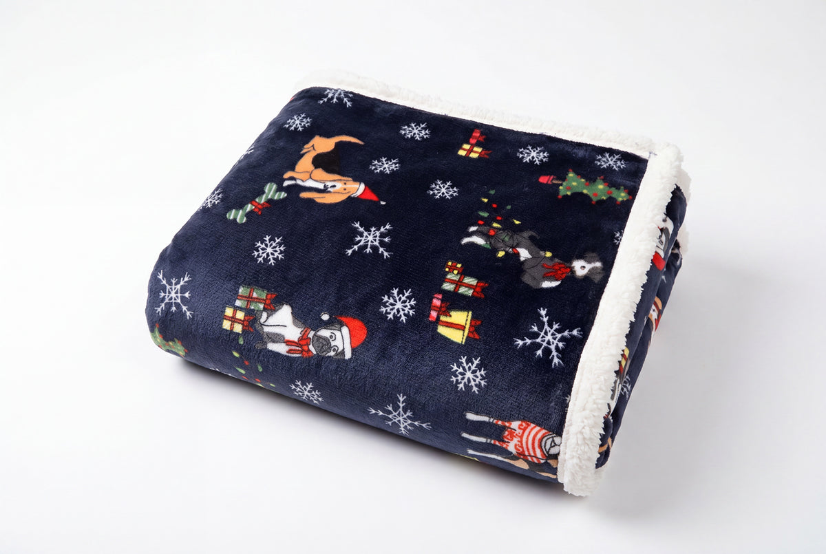 Festive Dogs Throw