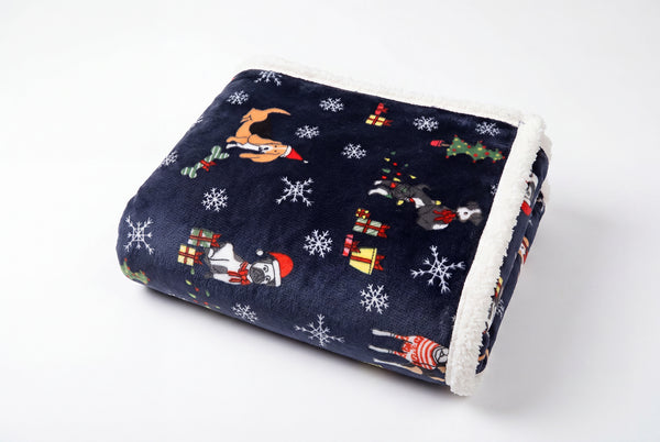 Festive Dogs Throw