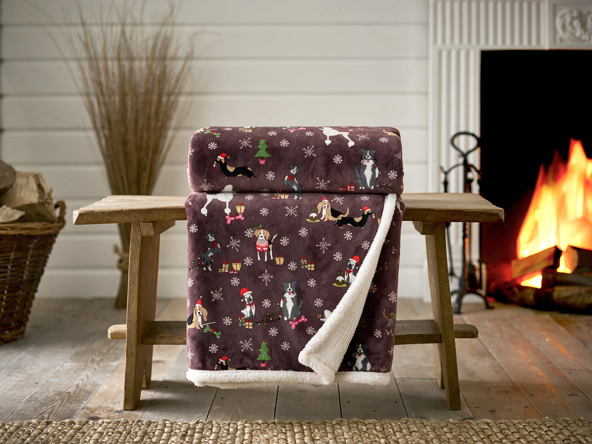 Festive Dogs Throw
