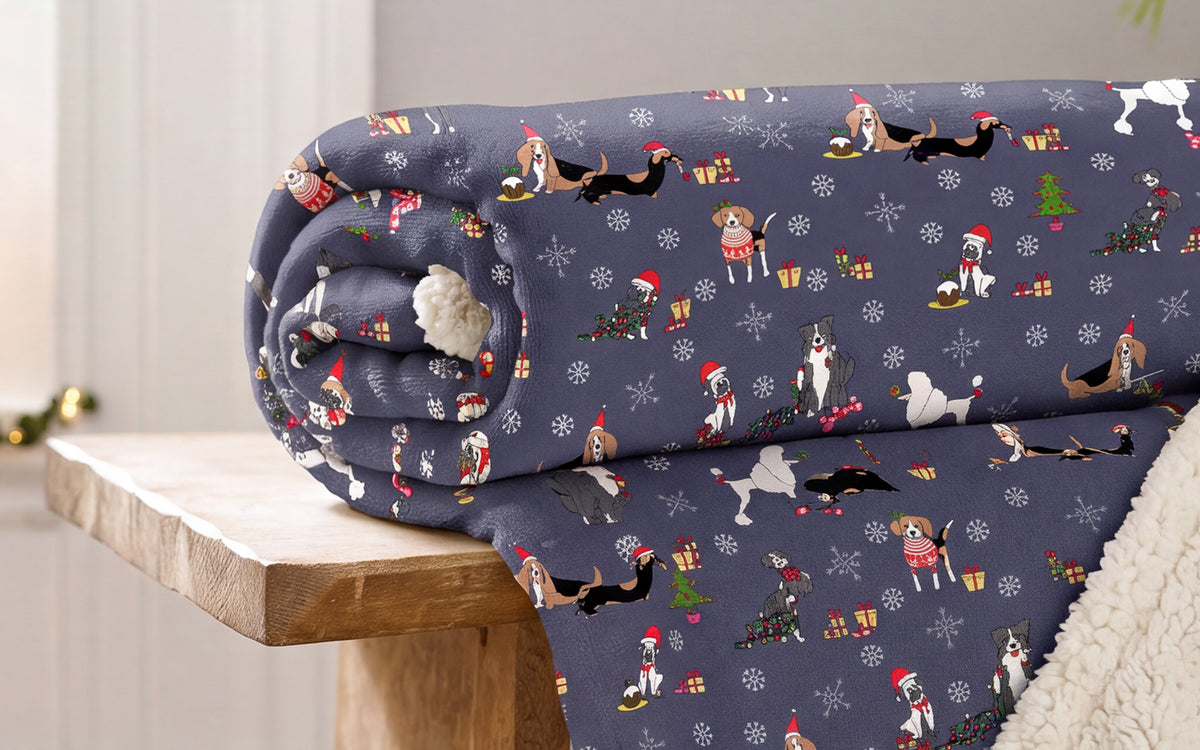Festive Dogs Throw