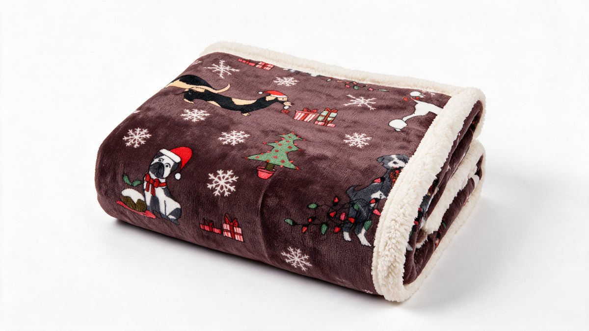 Festive Dogs Throw