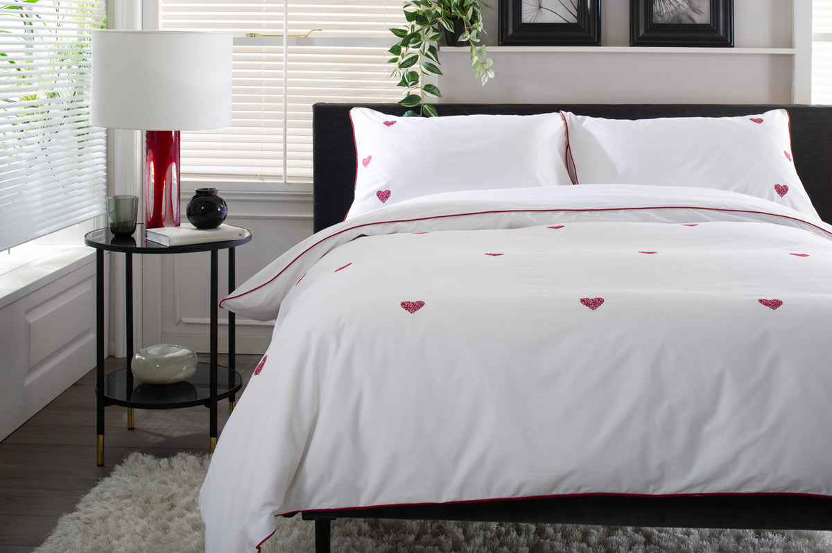 Filigree Hearts Cotton Duvet Set