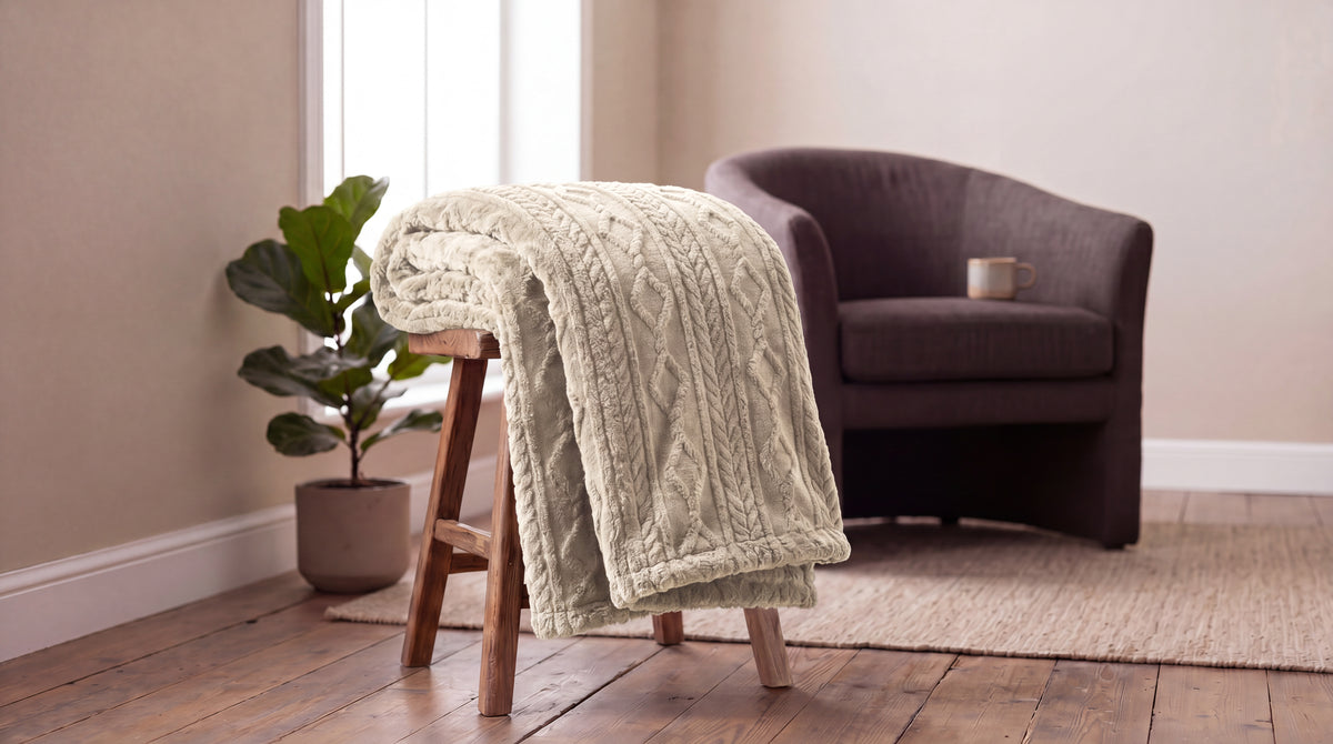 Helsingborg Teddy Fleece Throw