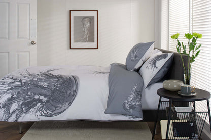 Jellyfish Cotton Percale Duvet Set