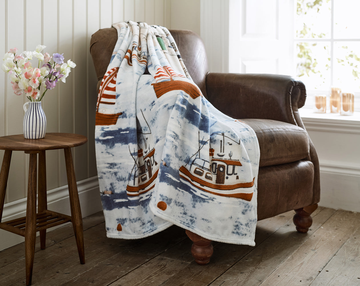 TLC Coastal Fishing Village Throw | Throws | TLC – Deyongs