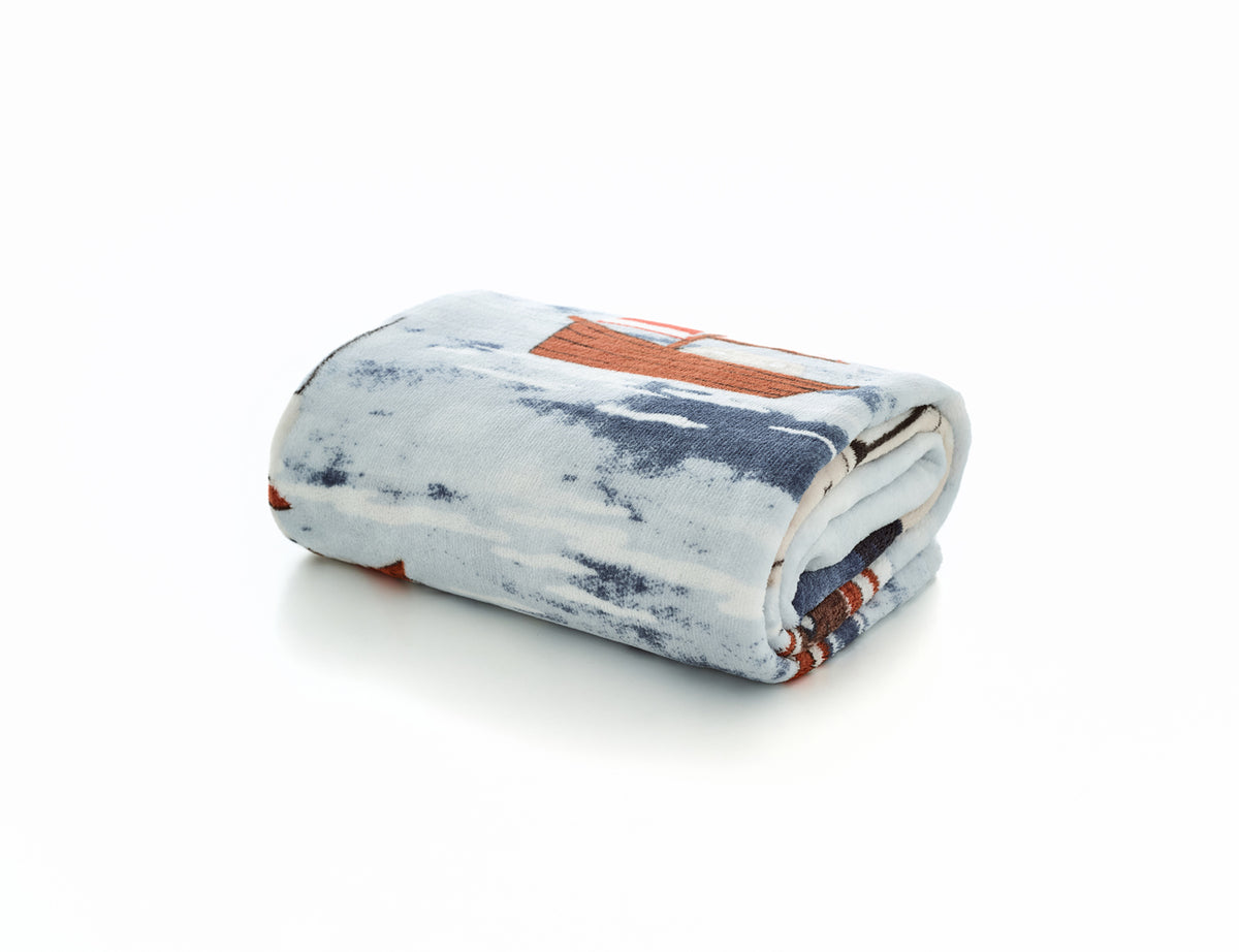 LC Coastal Fishing Village Throw