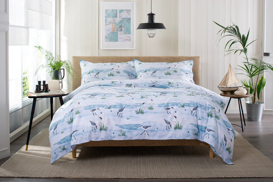 Waders Cotton Duvet Set with Fabric Bag