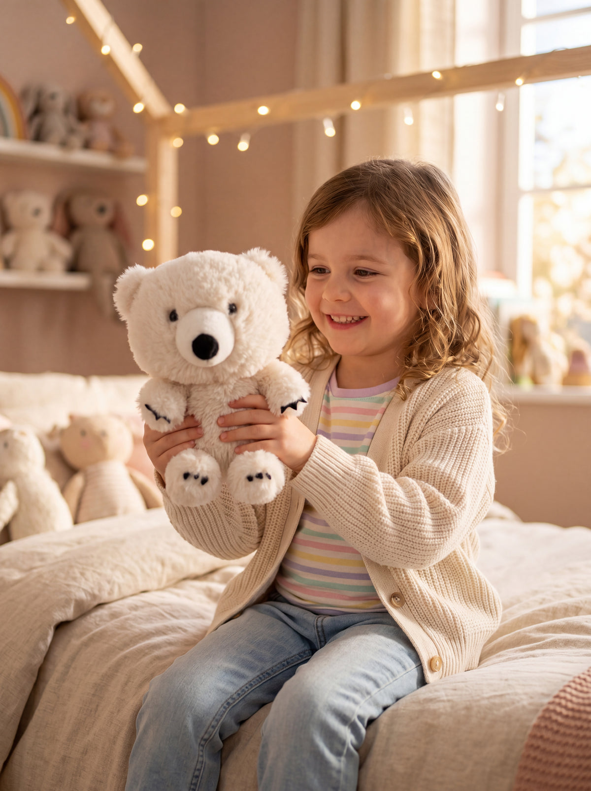 Cozytime Little Big Heads Heatable – Polar Bear
