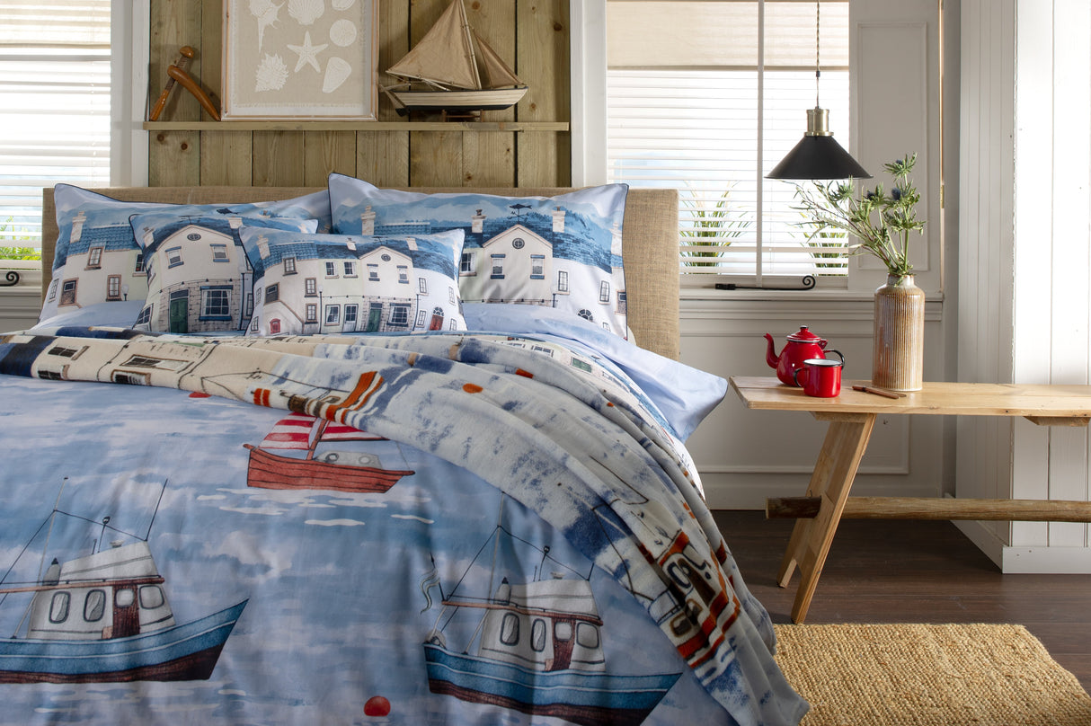 LC Coastal Fishing Village Throw