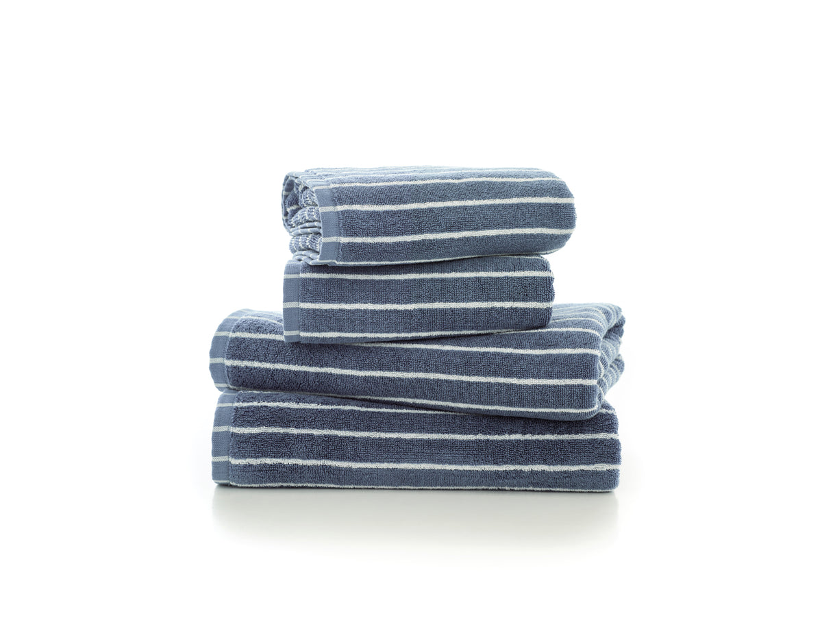 Malmo Stripe - Blue/White On White