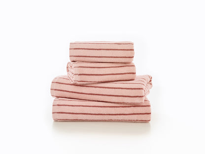 Malmo Stripe - Pink/Rose On White