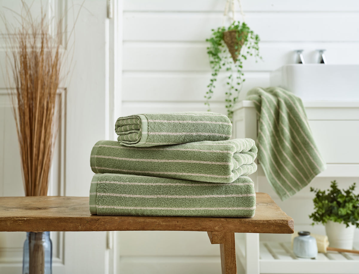 Malmo Stripe - Sage/Biscuit Lifestyle