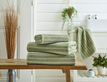 Malmo Stripe - Sage/Biscuit Lifestyle